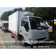 2015 NOUVEAU camion frigorifique NOUVEAU JAC 1,5 ton, vente de camions frigorifiques à essence au Sierra Leone